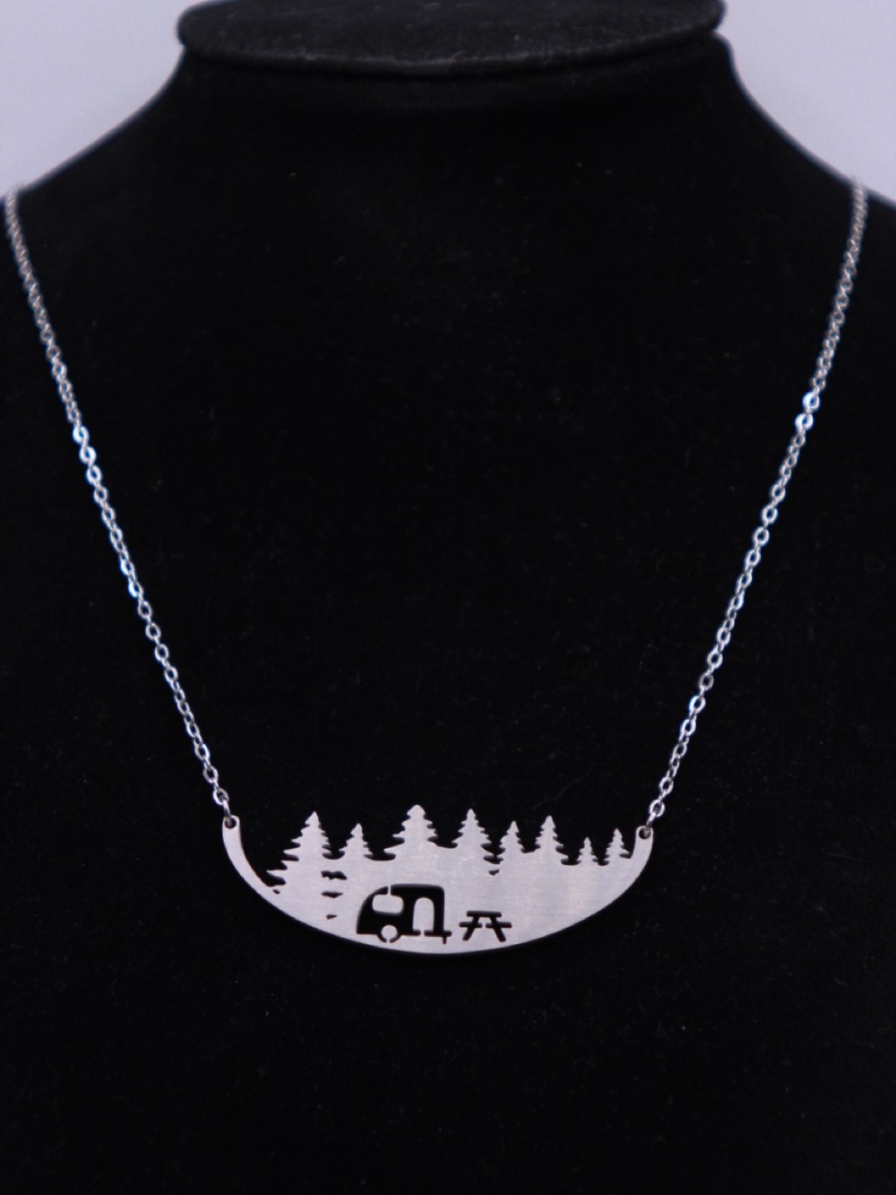 Stainless steel In The Woods Necklace - Camper style 18”